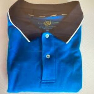 Club Room Mens 2XB Blue and White polo shirt
